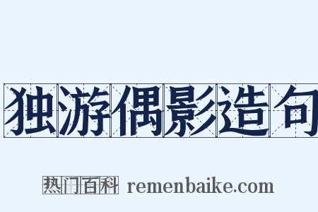 独游偶影造句是什么意思的图片